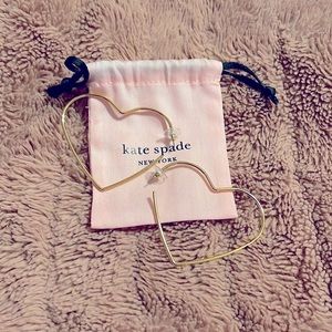 Kate Spade Heart Hoop earrings